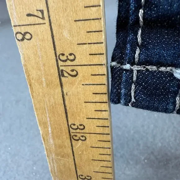 Miss Me Jeans Women's 28x33 (6) Dark Blue Mid Rise Boot Embellished Bling EUC - Picture 13 of 14